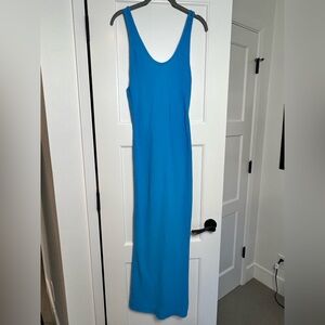 NWT Free People Malibu Blue Textured Maxi Dress (Small)